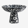 Cuenco terrazzo negro blanco con base Nordal