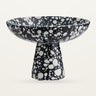 Cuenco terrazzo negro blanco con base Nordal
