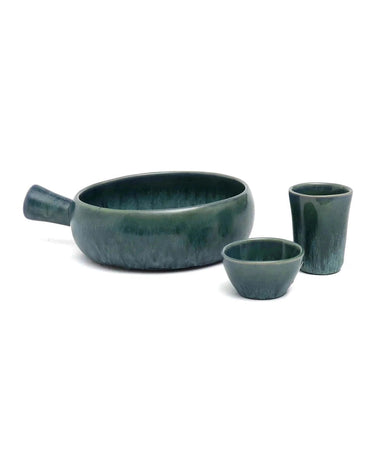 Blue ceramic sauce bowls - Set of 4 by Bazar Bizar from the Aqua collection for sauces