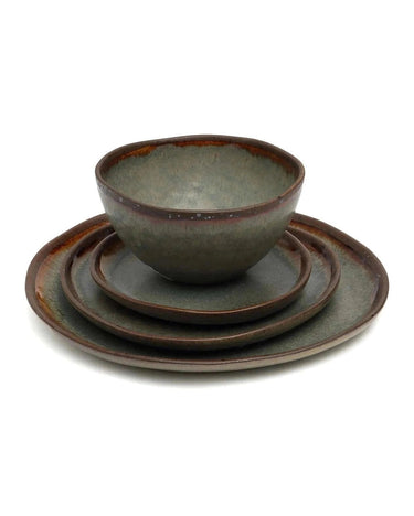 Set of 6 medium ceramic cereal bowls by Bazar Bizar on a table