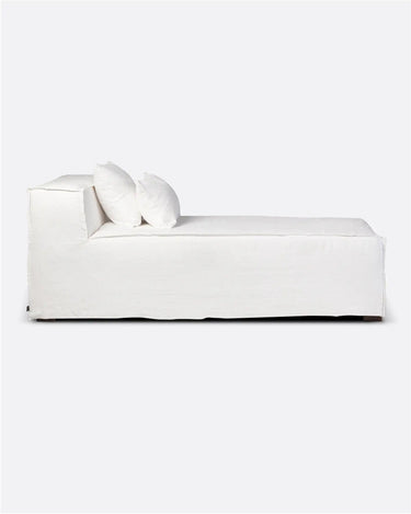 Chaise longue STROZZI 100x190 cm lino blanco Dareels