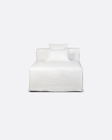 Chaise longue STROZZI Dareels detalle de funda blanca