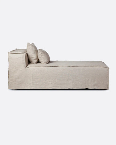 Chaise longue STROZZI Dareels con funda color natural