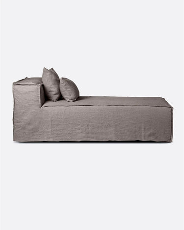 Chaise longue STROZZI Dareels con funda color topo