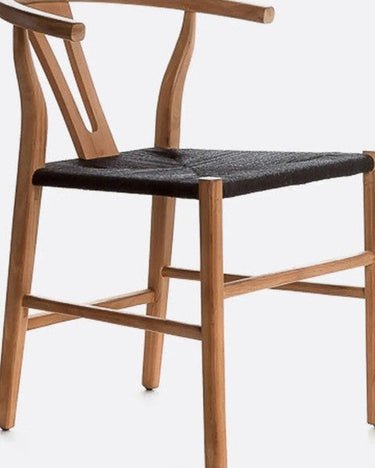 Silla ROB Dareels en teca natural y negro