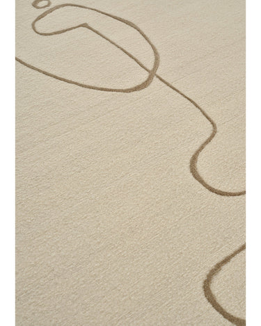Detalle de alfombra Facial Maze marfil