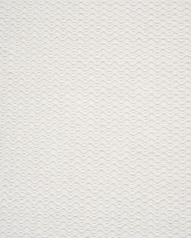 Detalle de alfombra de lana blanca con diseño de hélice en espiral Helix Haven Linie Design