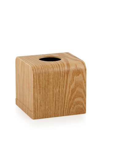 Detalle de la caja para pañuelos de madera de sauce