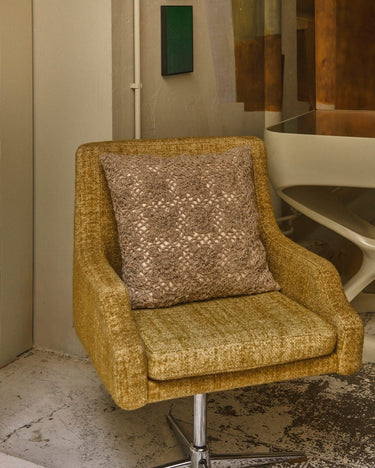 Detail of the handwoven wool cushion cover by Olsson & Jensen