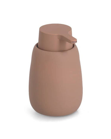 Dispensador de jabón de cerámica moca