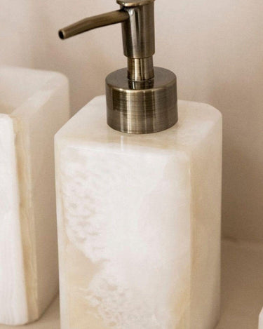 Dispensador de jabón de mármol blanco de 150 ml