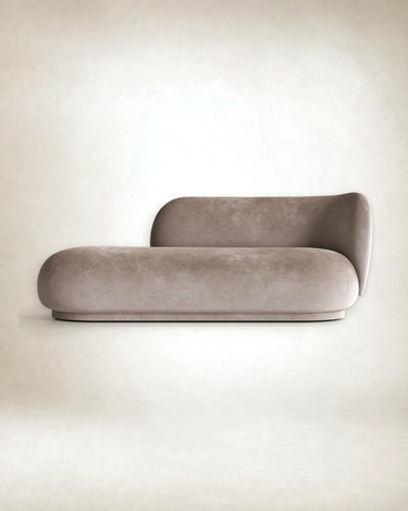 Diván Rico derecho de terciopelo beige 203 cm en Matuta Home - imagen 1