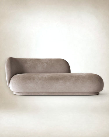 Diván Rico izquierdo de terciopelo beige 203 cm en Matuta Home - imagen 1