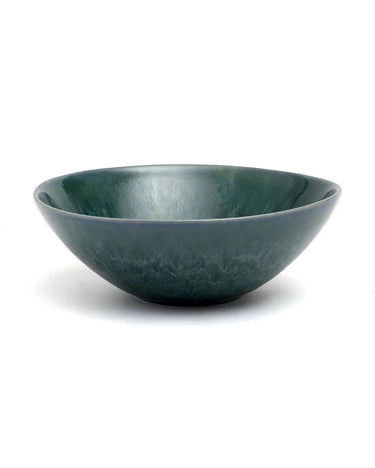 Set of 2 blue Portuguese ceramic salad bowls by Bazar Bizar from the Aqua collection