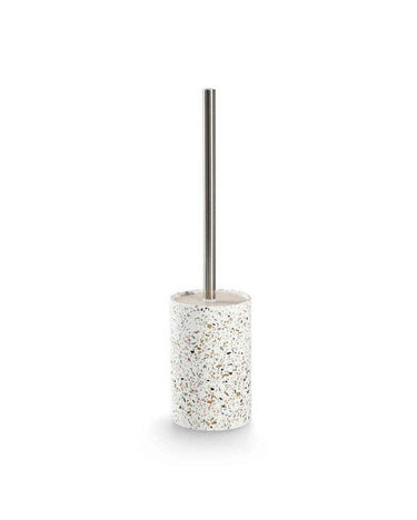 Escobilla de baño de terrazo blanco