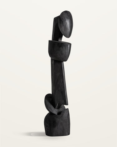Escultura de teca negro mate de Vical
