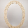 Mirror with a natural corn-leaf frame