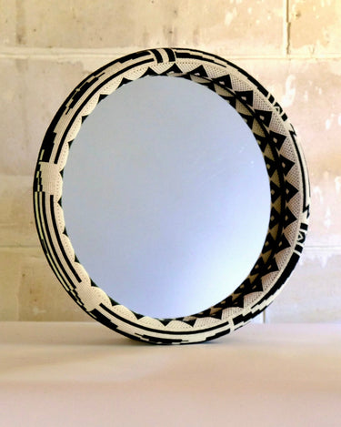 Espejo redondo decorativo artesanal