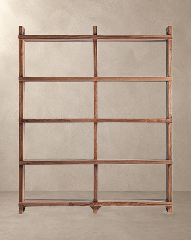 Estantería brutalista de madera de sal marrón 188 cm de Vical — vista principal