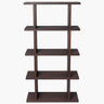 Estantería de Ferm Living: vista frontal de una columna con cuatro huecos abiertos.