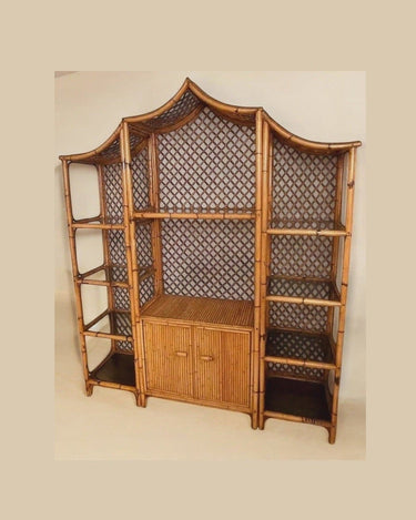 Estantería de bambú vintage