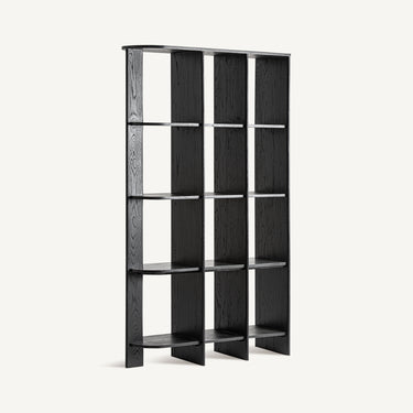 Estantería de nara roble negro y mármol negro grande de Vical, imagen 4