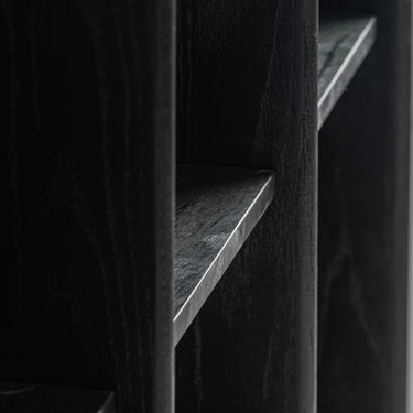 Estantería de nara roble negro y mármol negro grande de Vical, imagen 8