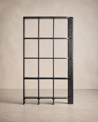 Estantería Nara de roble y mármol negro 123 cm de Vical — vista principal