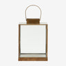 Farol de latón envejecido para velas Nordal