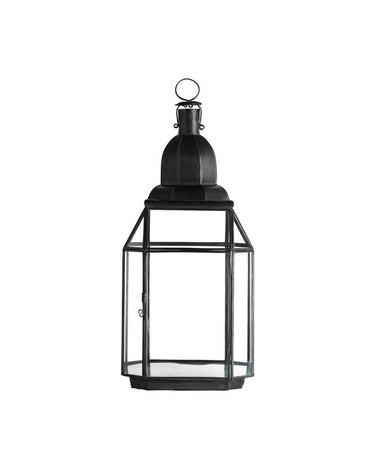 Large oxidized brass lantern by Tine K Home