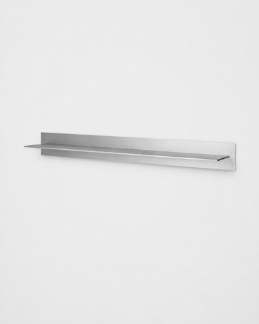 Estantería de pared Lager grande de aluminio cepillado
