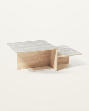 Mesa de centro Distinct de travertino beige