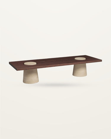 Mesa de centro Grova de travertino oscuro
