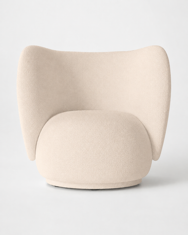 Sillón de Bouclé blanco