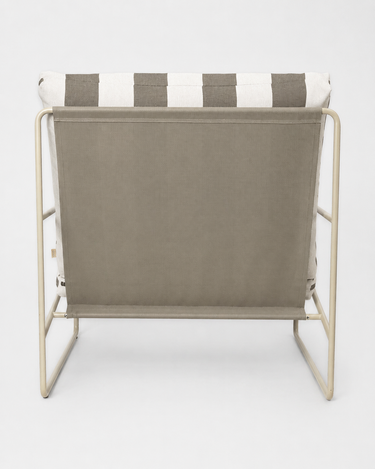 Sillón Unipersonal de Cashmere Rayado Chocolate para Decoración Moderna