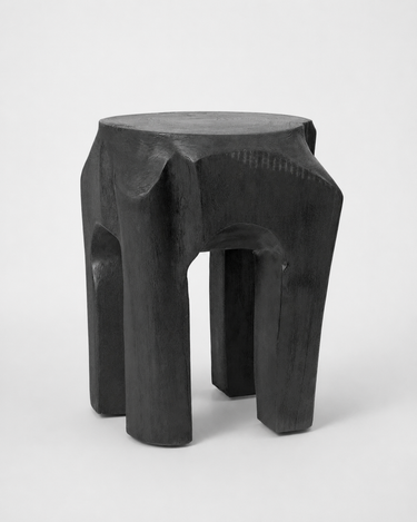 Taburete negro de raíz