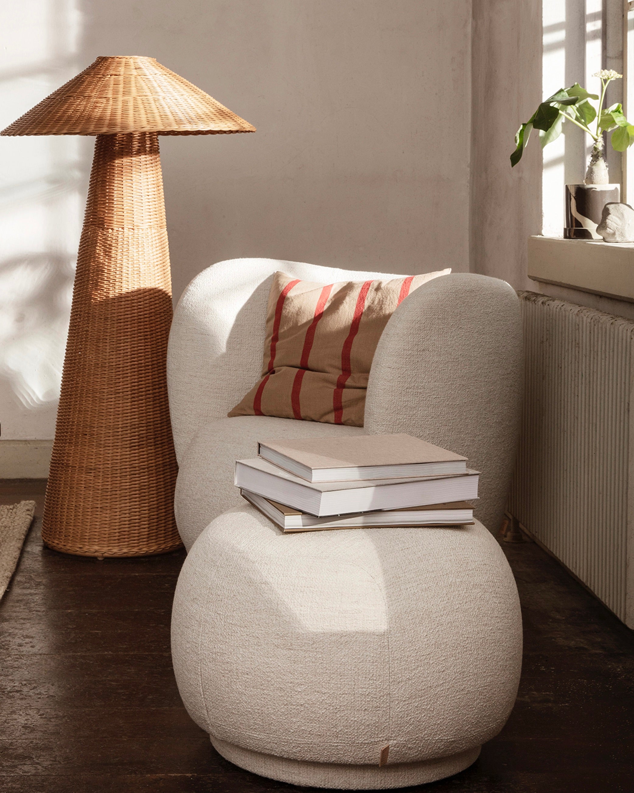 Sillón de Bouclé blanco