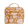 Neceser lona algodón estampado artesanal caramelo 22x16 cm