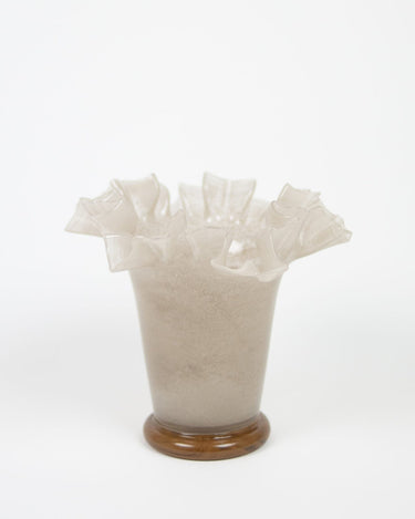 Jarrón Loa Taupe Elegante de 21 cm para Decoración