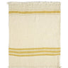 Fouta de playa Libeco de lino con raya mostaza