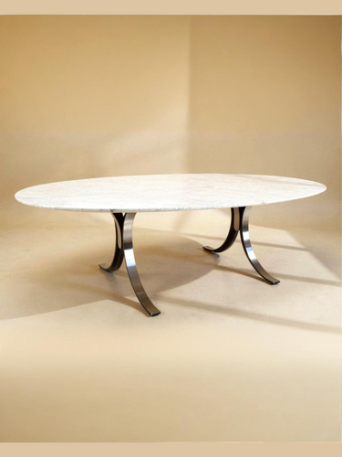 Mesa de mármol ovalada de Osvaldo Borsani
