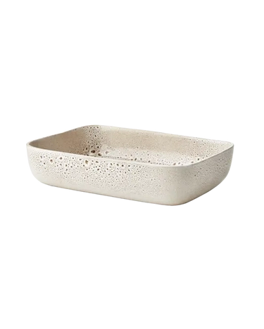 Fuente de horno Annabelle de cerámica beige mediana