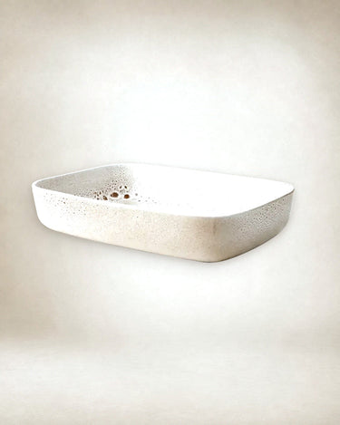 Fuente de horno Annabelle de cerámica beige grande