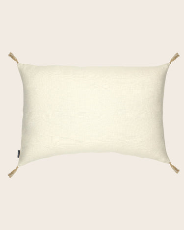 Luni cushion cover in 100% linen with natural pompoms, image 21