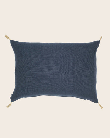 Luni cushion cover in 100% linen with natural pompoms, image 22