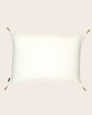Luni cushion cover in 100% linen with natural pompoms, image 24