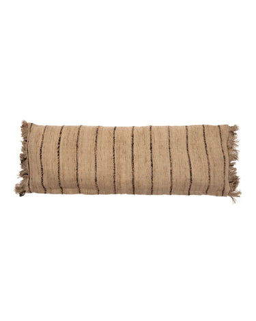Funda de cojín Oh My Gee beige y negra 35x100 cm