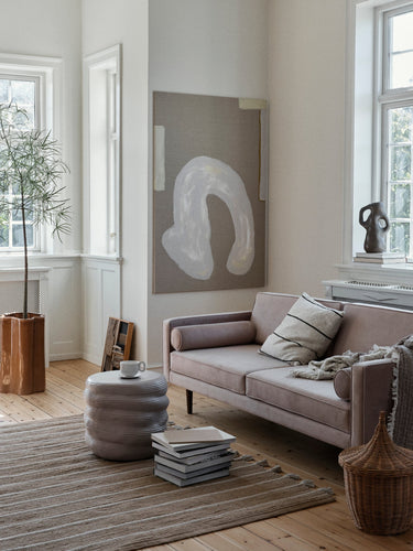 Funda de cojín Sigrid beige y negro 40 × 60 cm de Broste Copenhagen, vista adicional