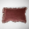 Pink ruffled cotton cushion cover by Olsson & Jensen