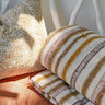 Caravane Kormo striped khadi cotton sofa cover, 85 x 185 cm